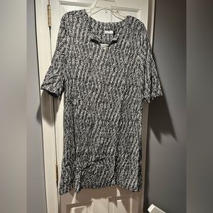 Women’s YAEL Black & White Print Dress Sz L